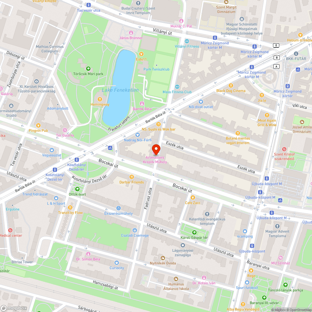 Szétcsúszott parkolásfelfestés a Fadrusz utcában bejelentés helye