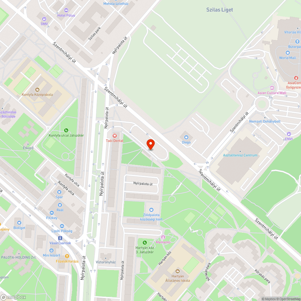 Szétesett Padok Újpalotán bejelentés helye