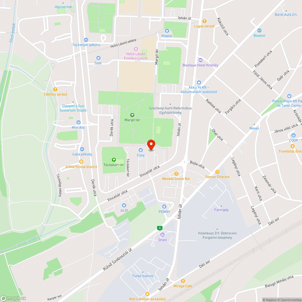 Kátyú bejelentés helye