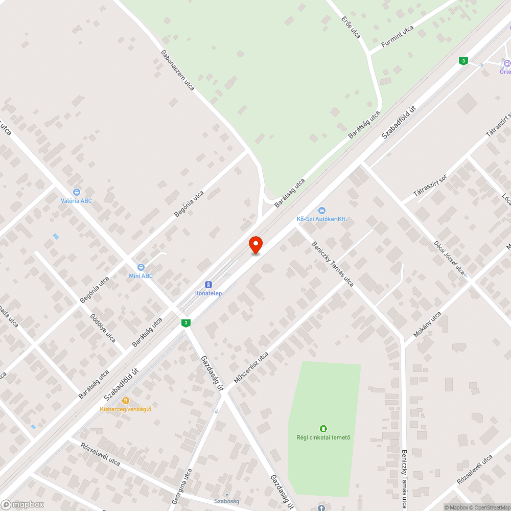 Kidőlt elválasztó oszlop bejelentés helye