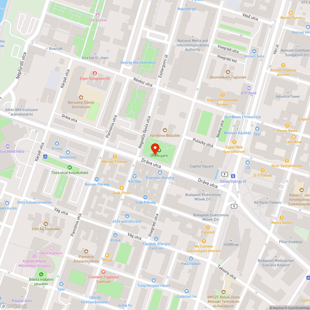 Dráva park szökőkútja bejelentés helye