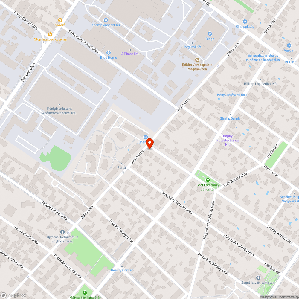 Beszakadt járda bejelentés helye