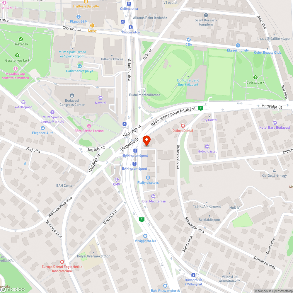 Omladozó felüljáró bejelentés helye