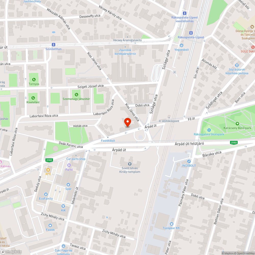 Árpád út 154 és 164 közötti utca takarítási probléma! bejelentés helye