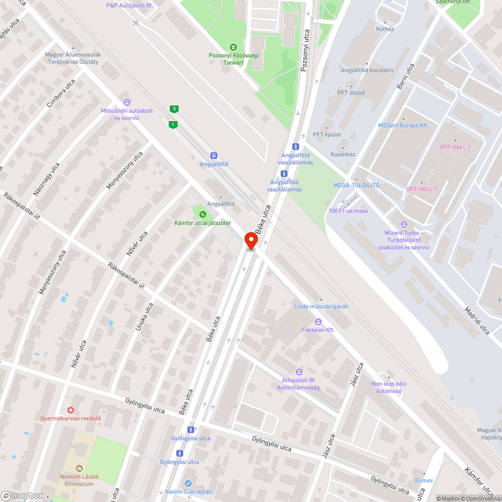 Béke út- Kámfor utca felüljáró (fedett lépcső) állapota bejelentés helye