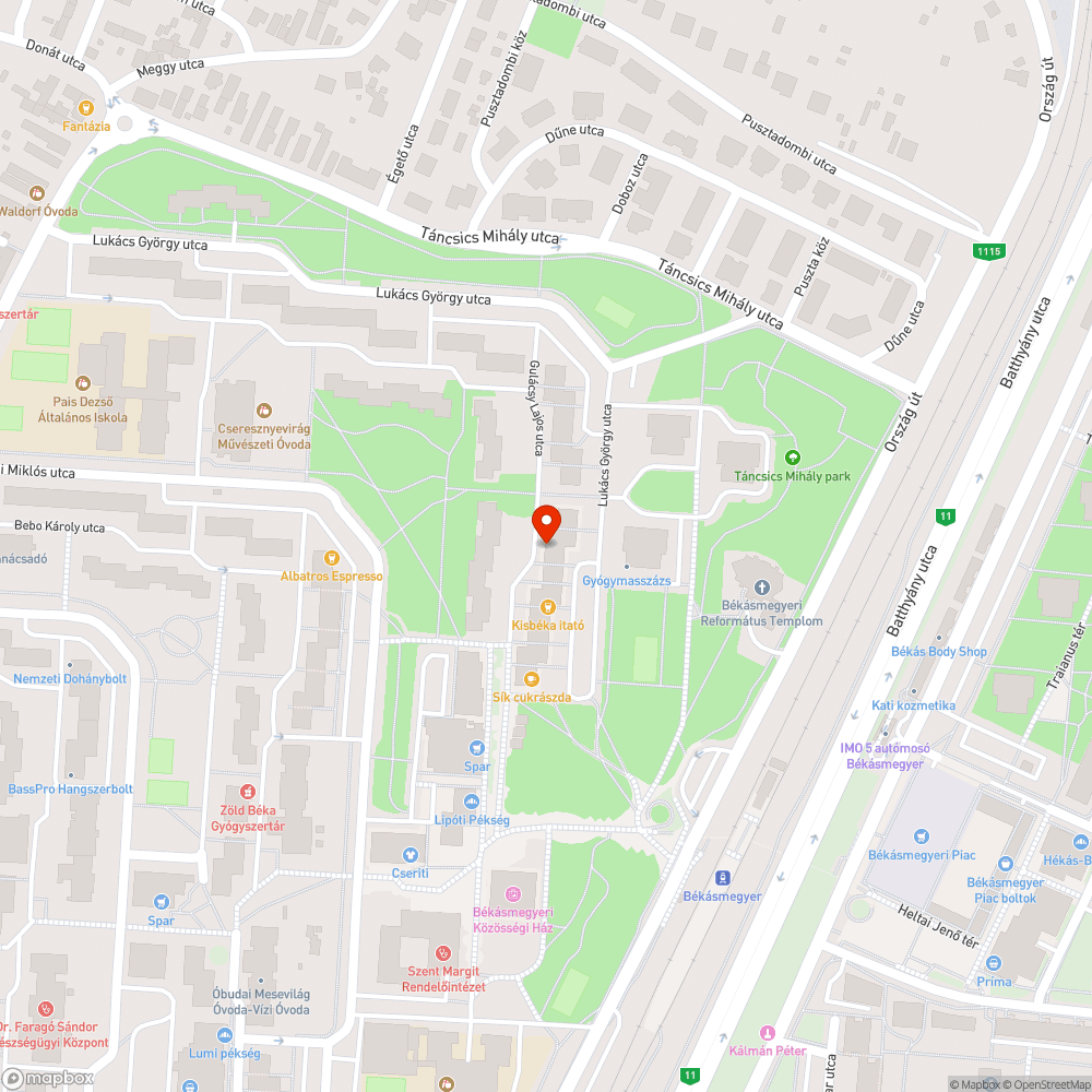 Szép nagy kátyú bejelentés helye