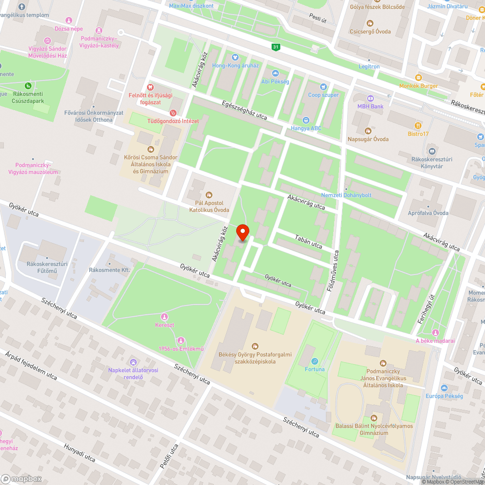 Bp. XVII. ker., Gyökér utca forgalma bejelentés helye