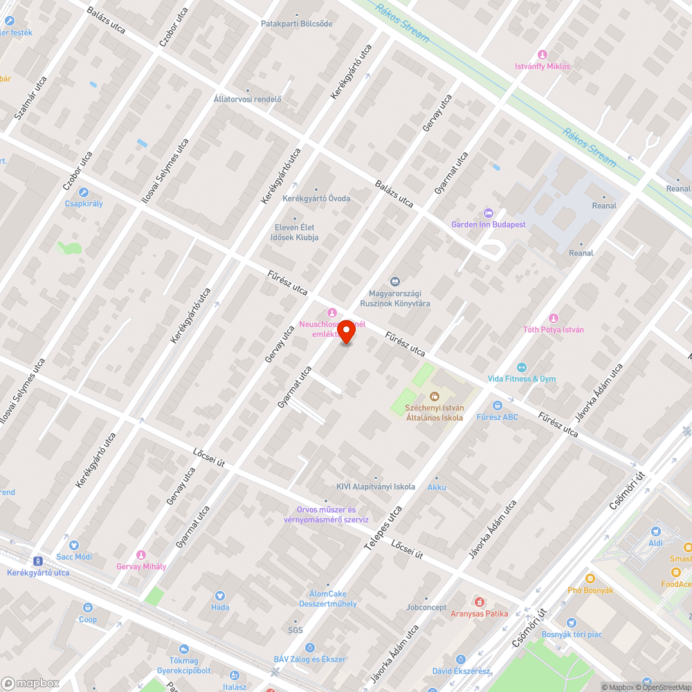 Kiszáradt fa bejelentés helye