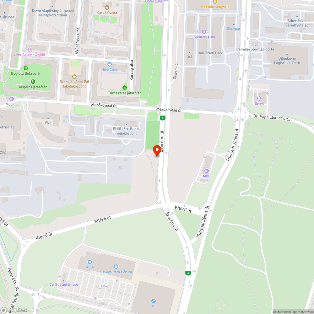 Befejezetlen útszakasz bejelentés helye