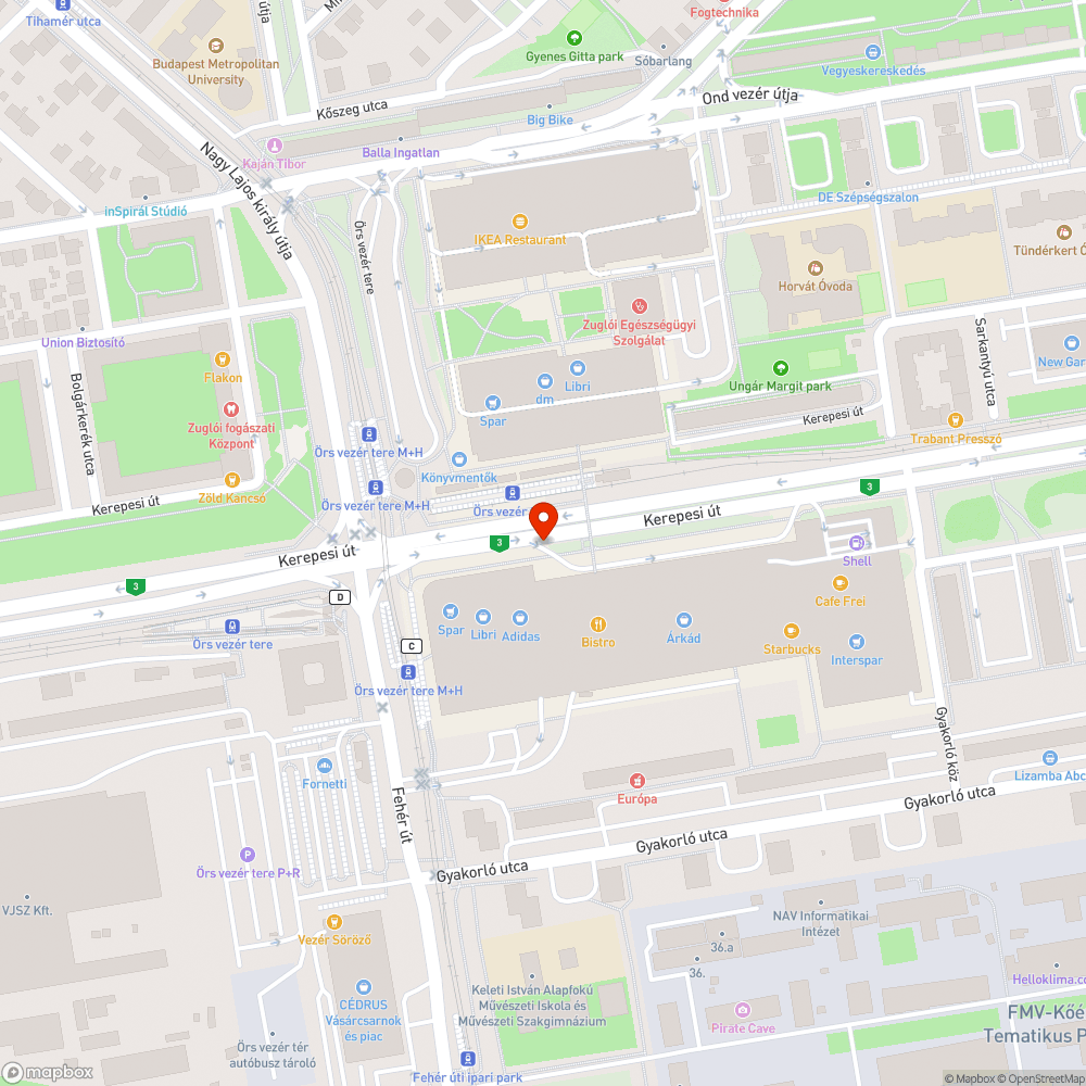 Kátyúk, beszakadt út bejelentés helye