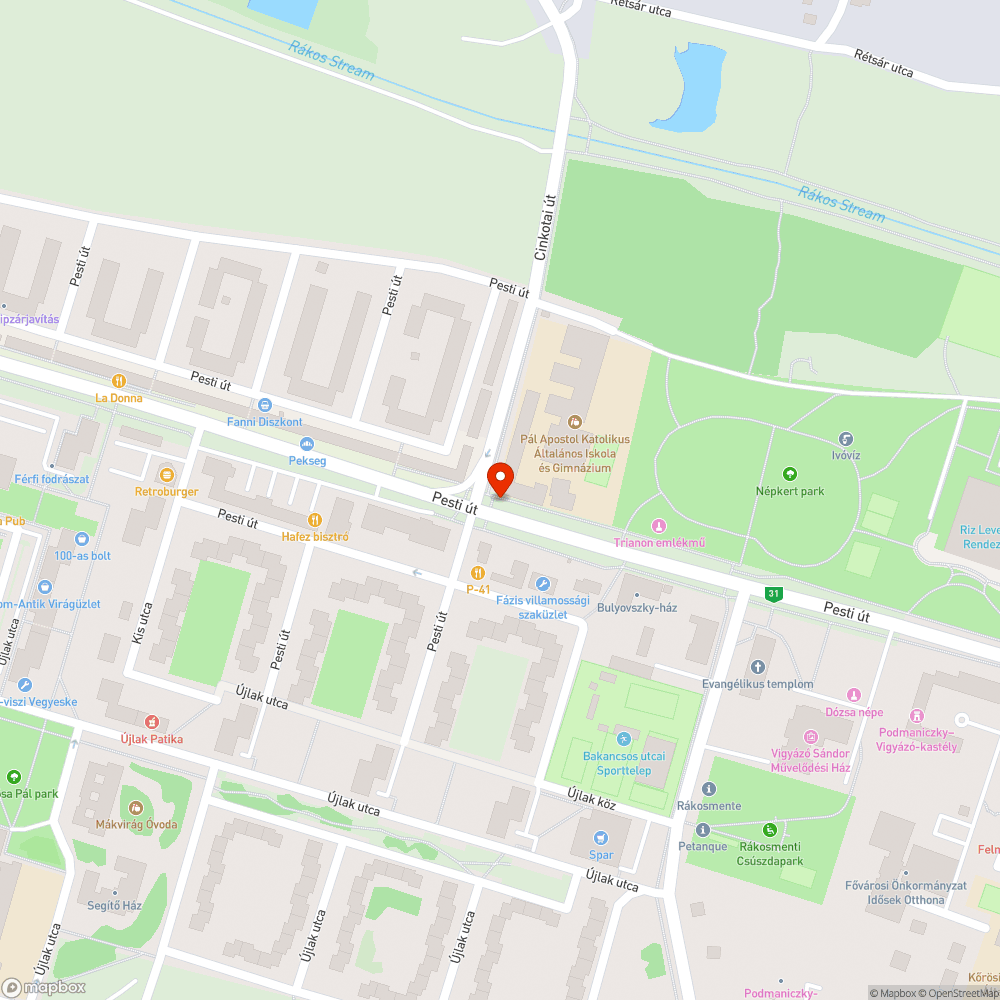 Fedél bejelentés helye