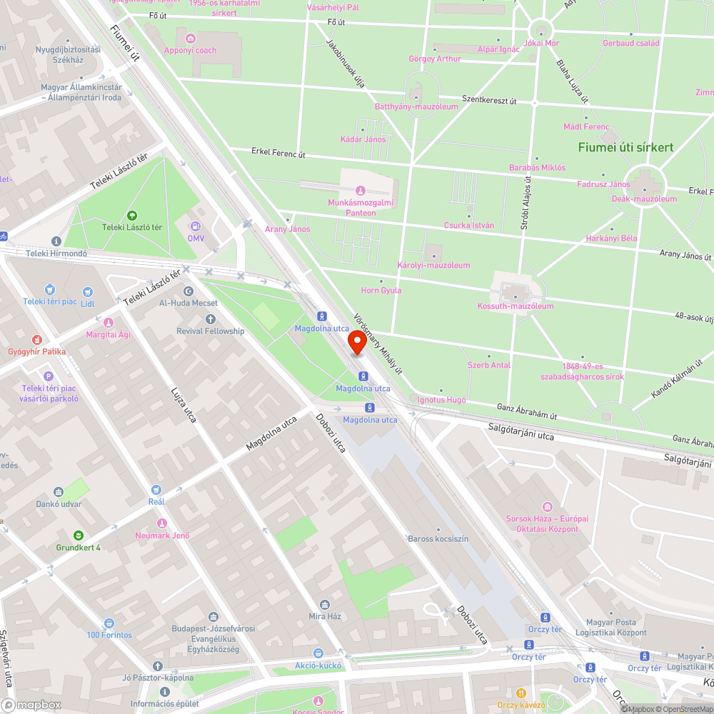 Pótlásra váró fák a Fiumei úton bejelentés helye