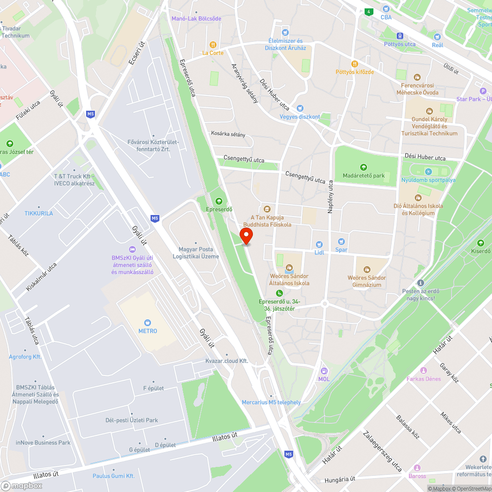 Gazdátlan szeméttároló bejelentés helye