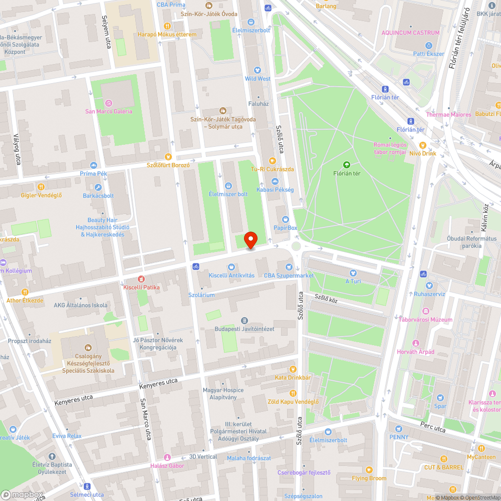 Elhagyott autó bejelentés helye