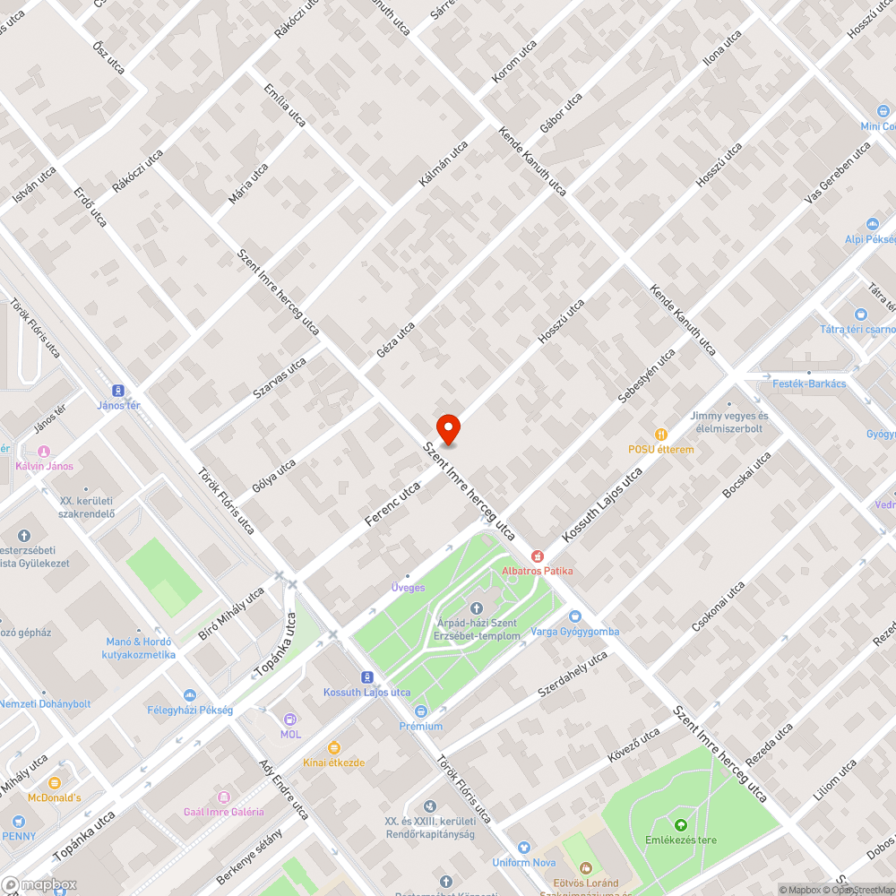 Fatörzsek bejelentés helye