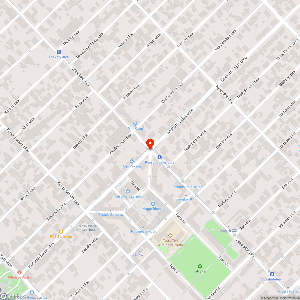 Kátyú bejelentés helye