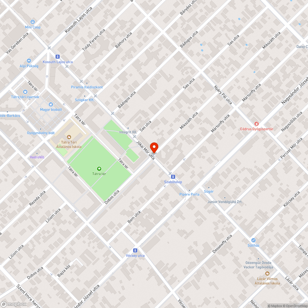 Kiszáradt fa bejelentés helye