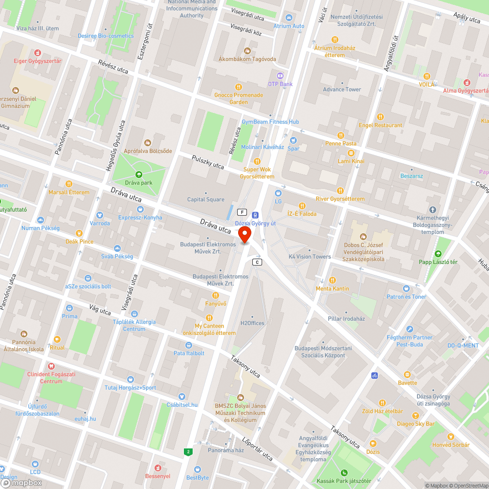 Felbomlott járdaburkolat a Dráva utca és Váci út sarkán bejelentés helye