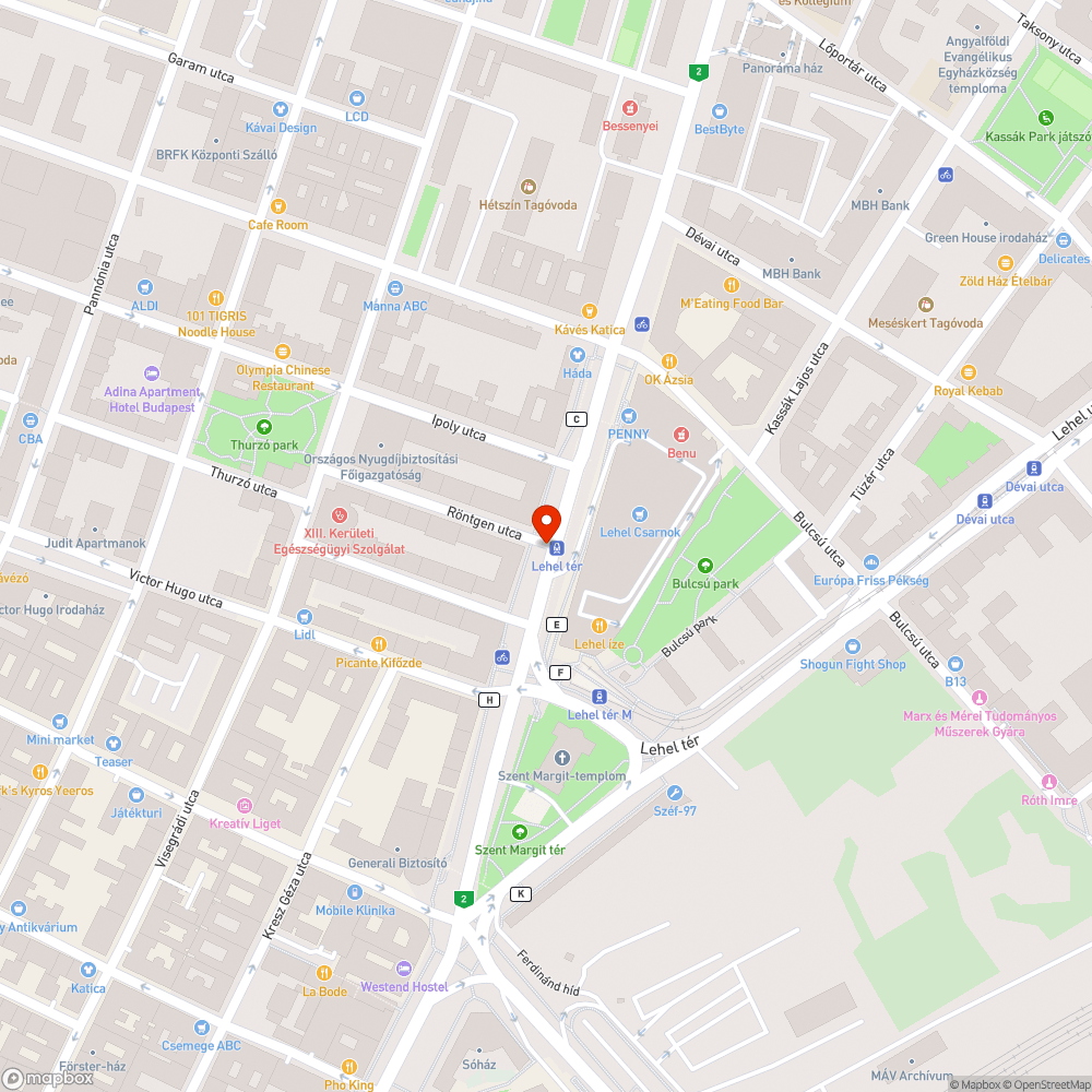 Lesüllyesztetlen járdapadka a Röntgen utca Váci út sarkon bejelentés helye