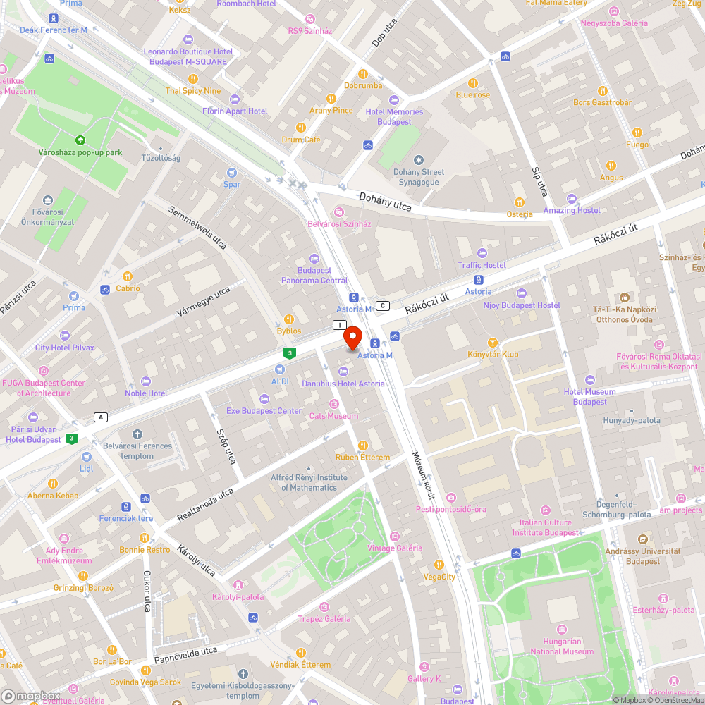 Astoria bejelentés helye