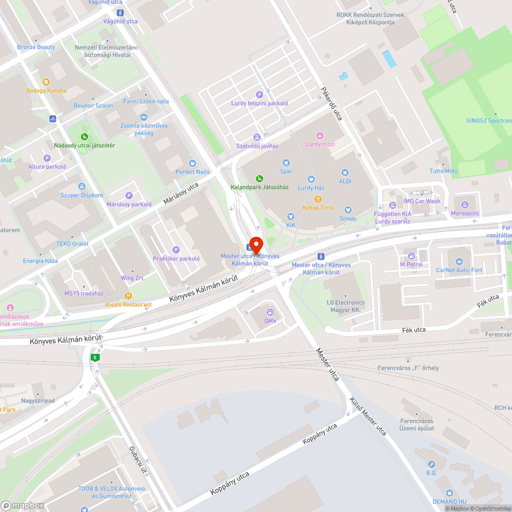 Tönkrement útburkolat a kerékpáros átkelőben bejelentés helye