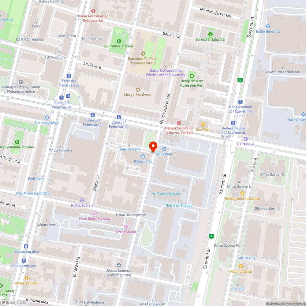 Járda hiánya a Nándorfejérvári út egy szakaszán bejelentés helye