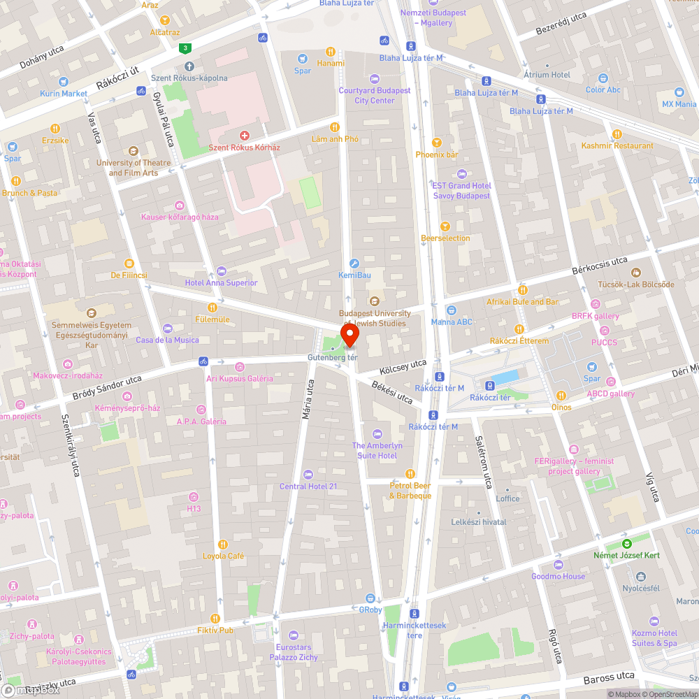 Lerobbant padok és gaz a Gutenberg téri játszótéren bejelentés helye