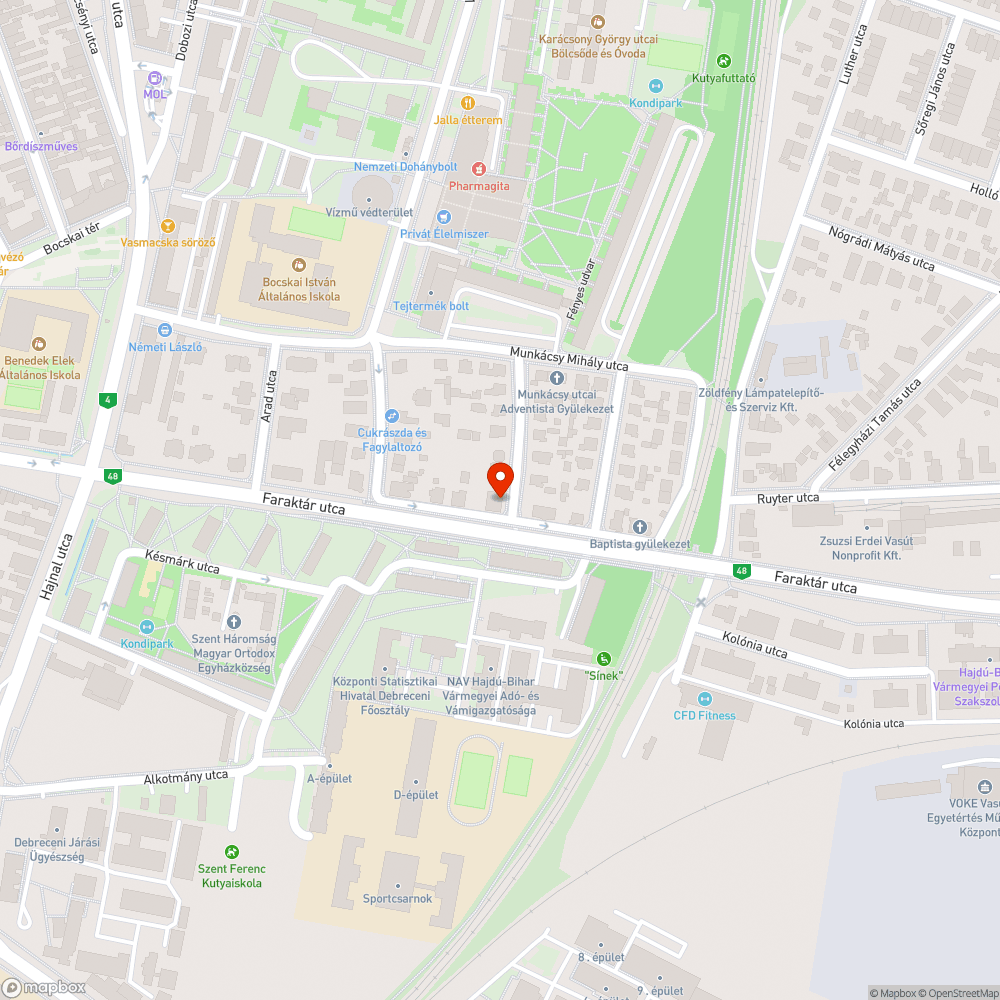 Szemét bejelentés helye