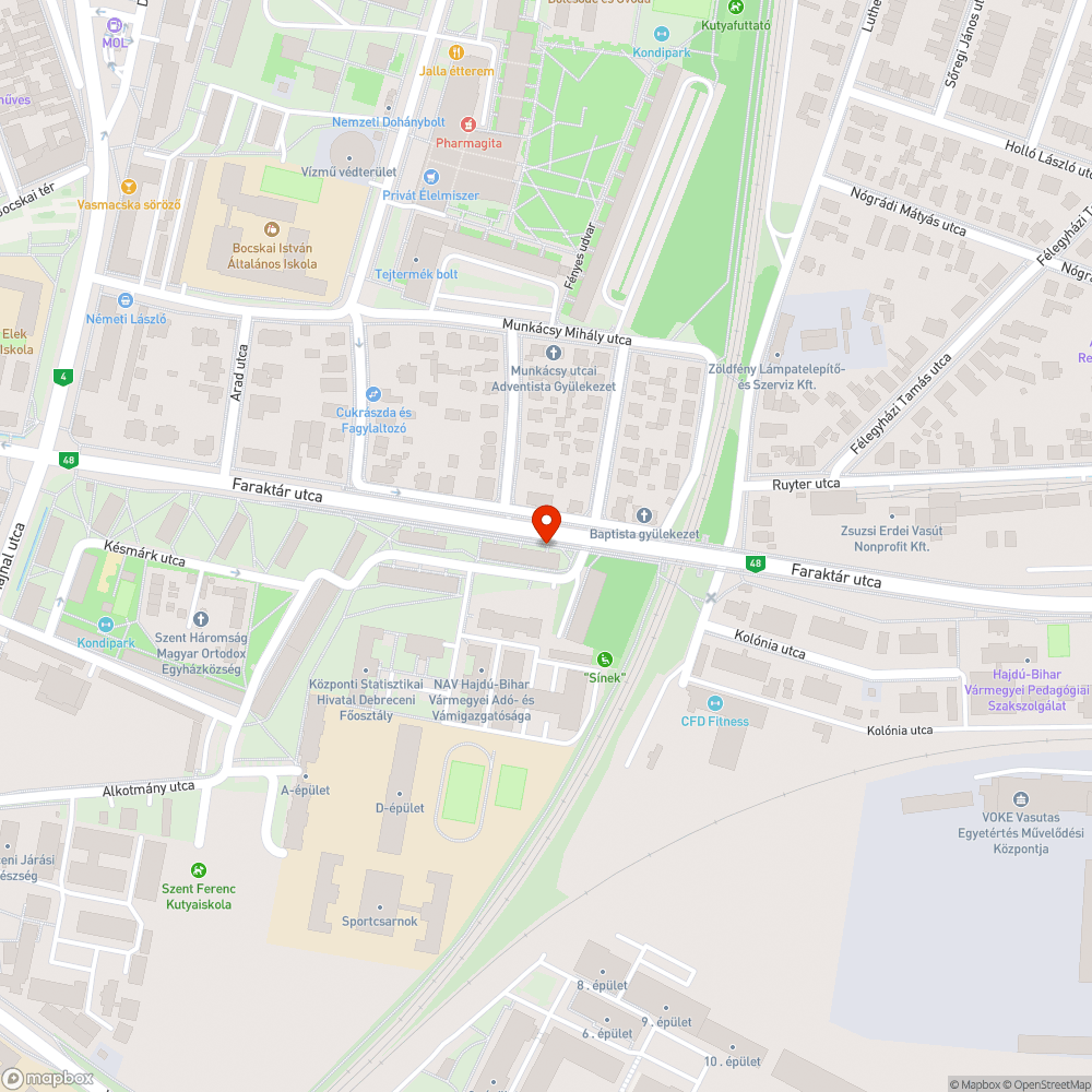 Felüljáró alatti közvilágítás bejelentés helye