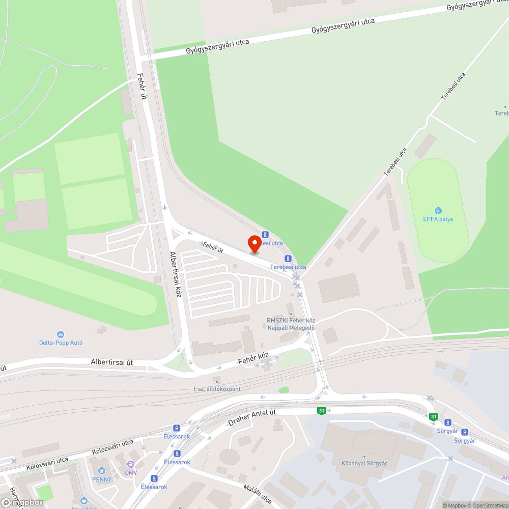 Autógumi bejelentés helye