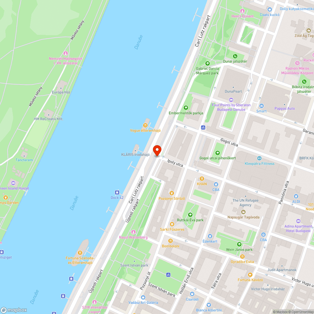 Kiszáradt fatörzs az Újpesti rakparton bejelentés helye