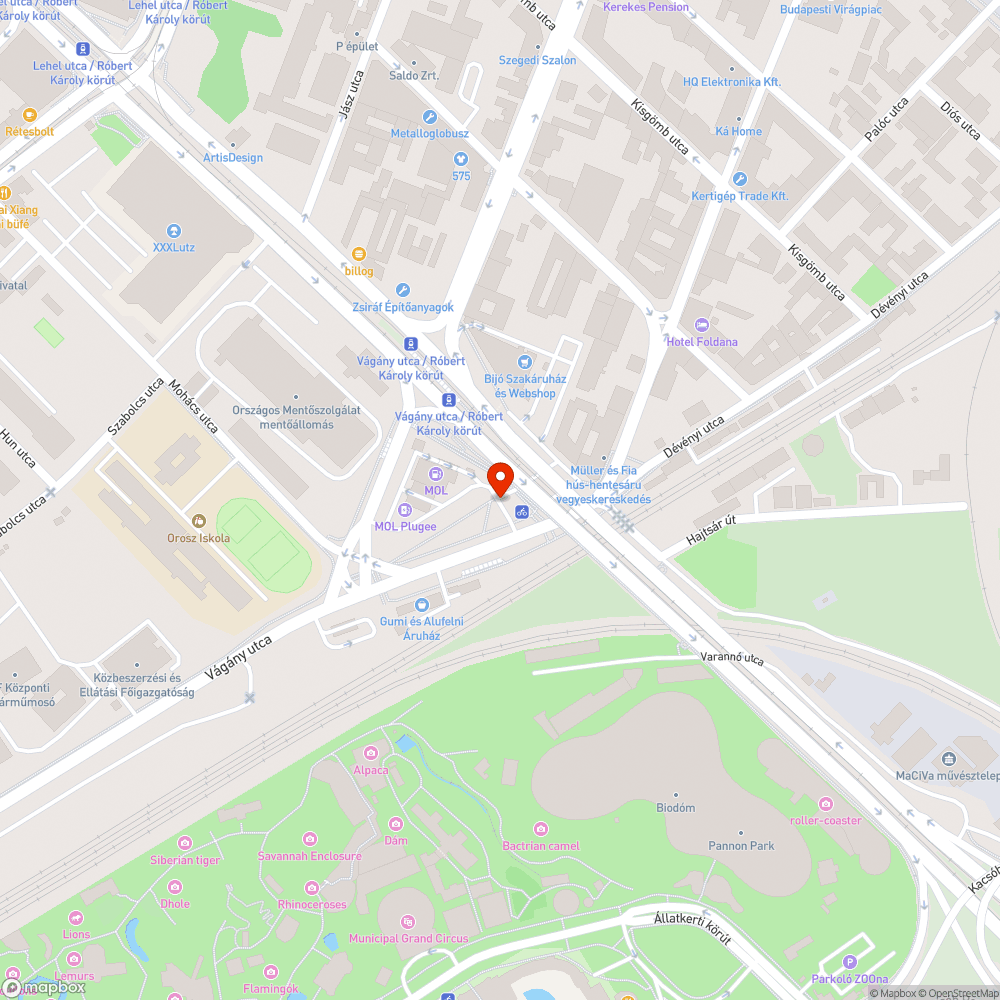 Megdőlt tábla bejelentés helye