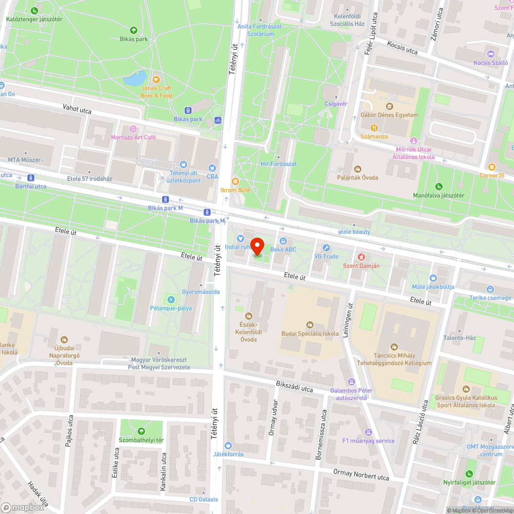 Lom az Etele út 32/B és 32/C közötti zöldterületen bejelentés helye