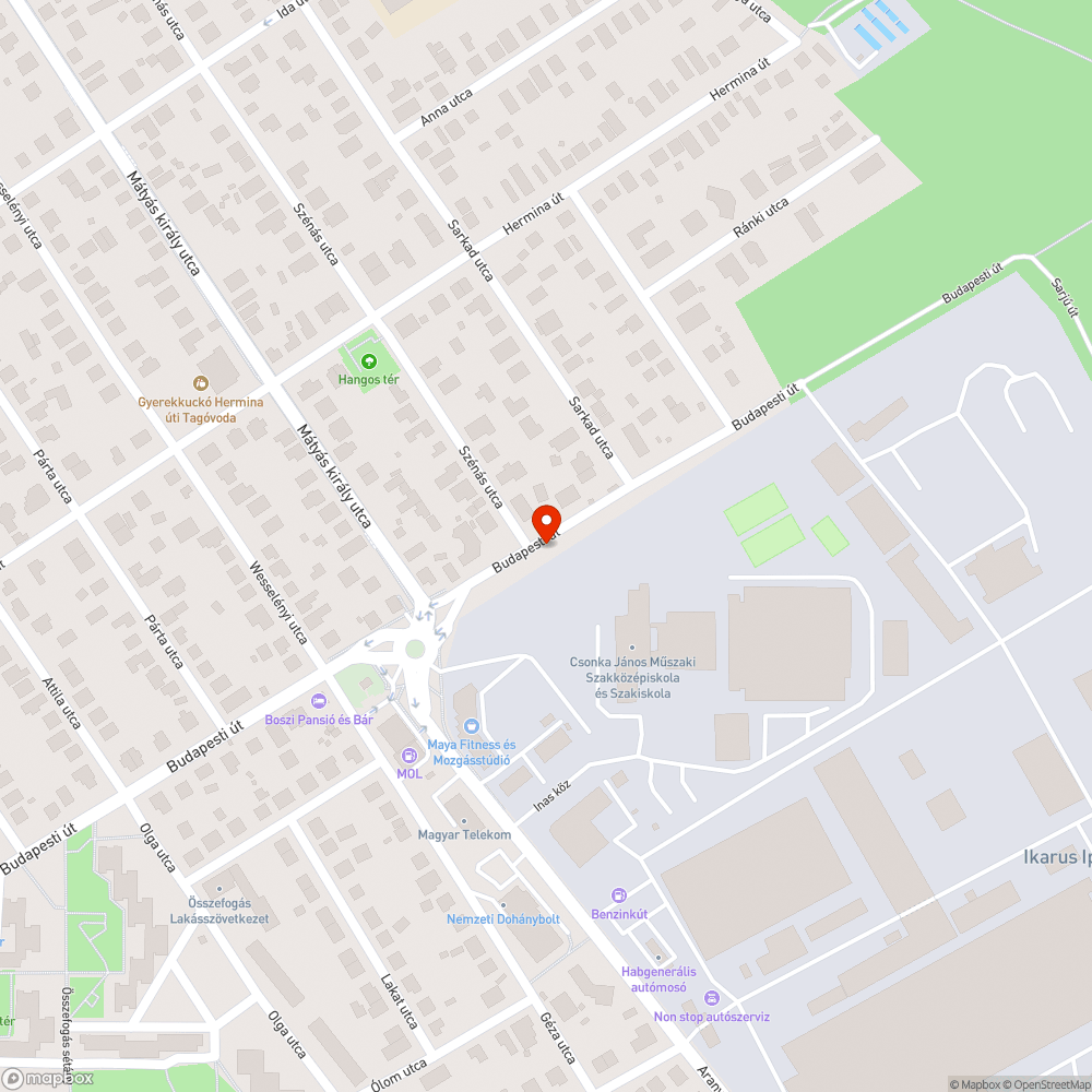 Letört fa bejelentés helye