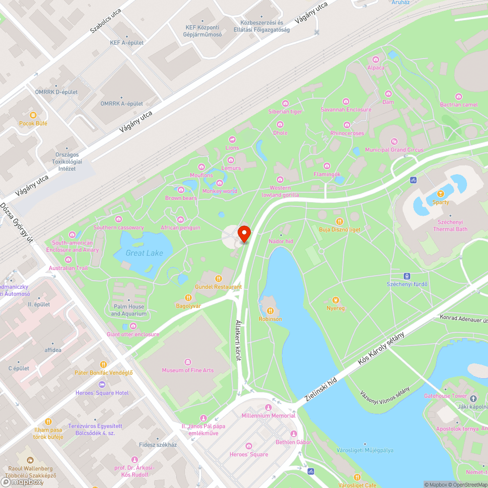 Kerékpár tárolók hiánya az Állatkertnél bejelentés helye