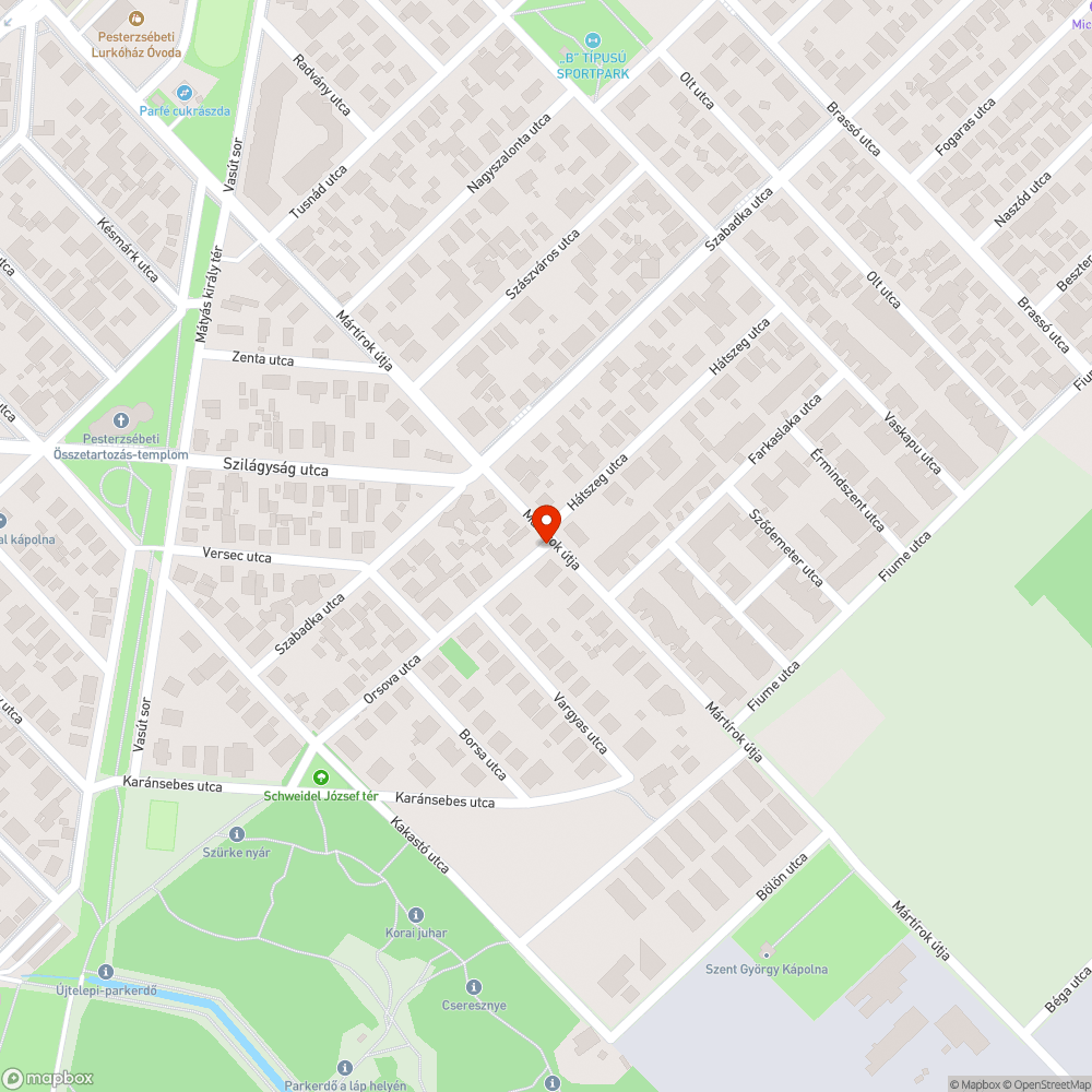 Járdaszegély bejelentés helye