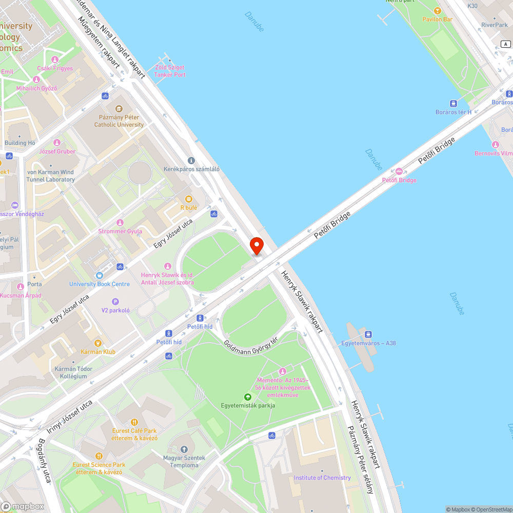 Szemét a Petőfi hídnál bejelentés helye