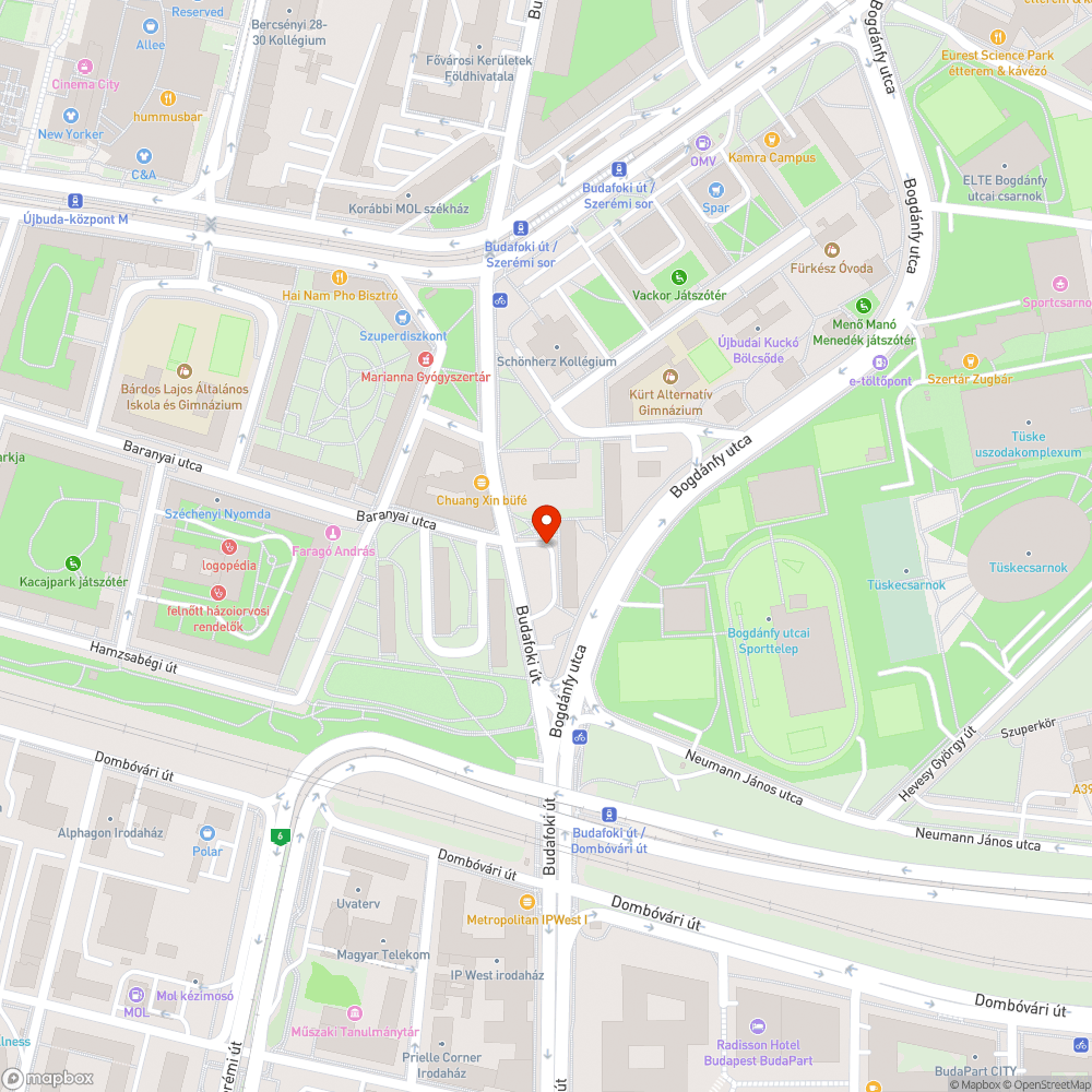 Szemét a járda és az út között bejelentés helye