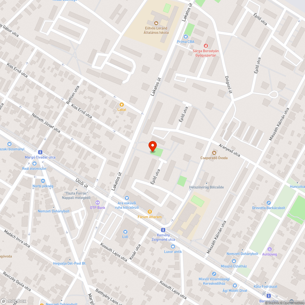 üres homokozó bejelentés helye