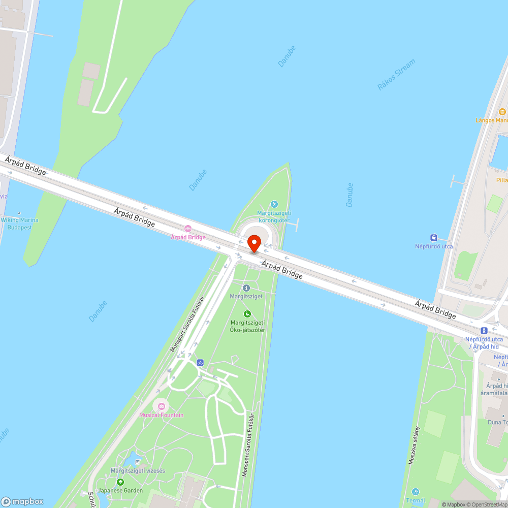 Leszakadt a plafon burkolat az aluljáróban a Margitszigeten bejelentés helye