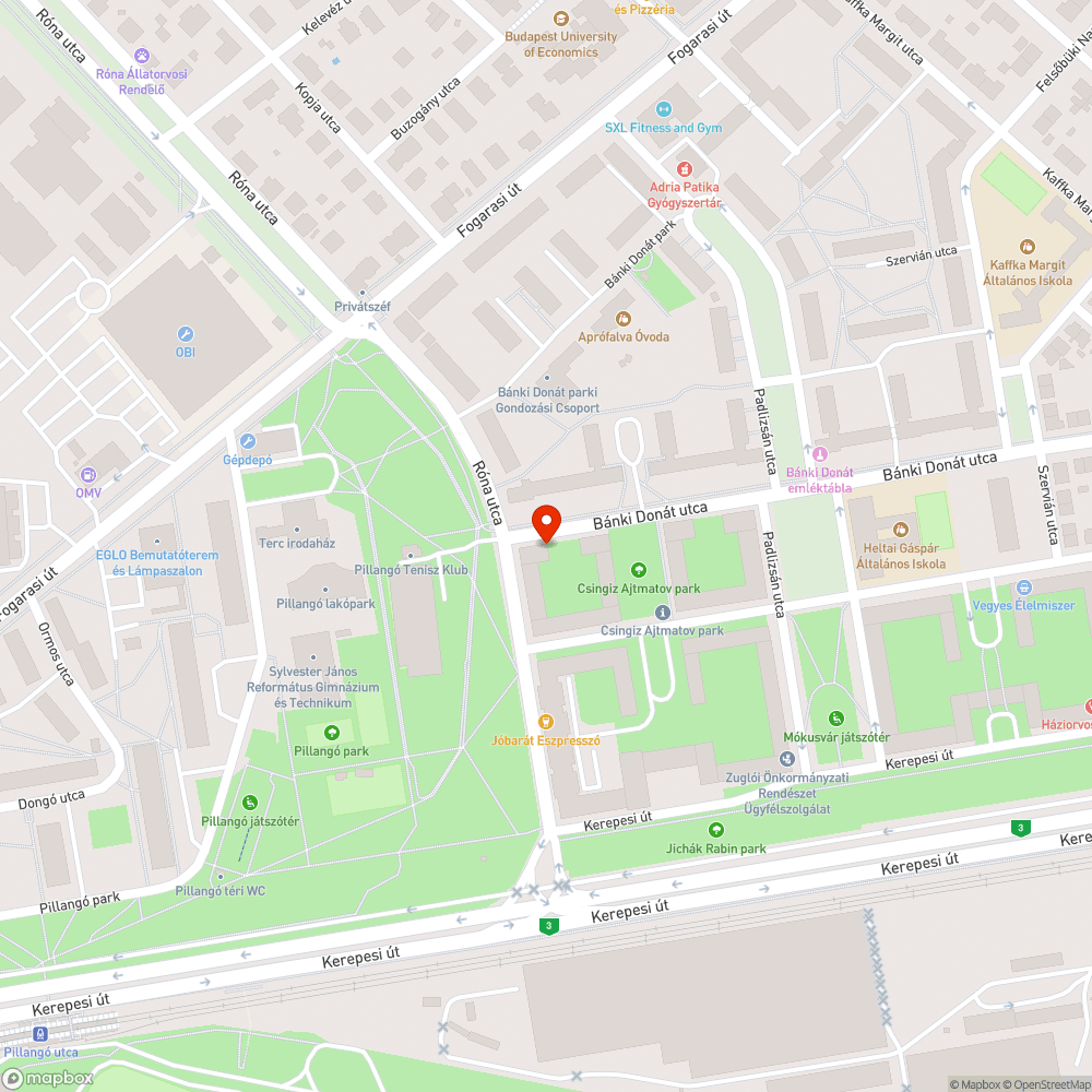 Közműjavítási luk a kerékpársávon bejelentés helye