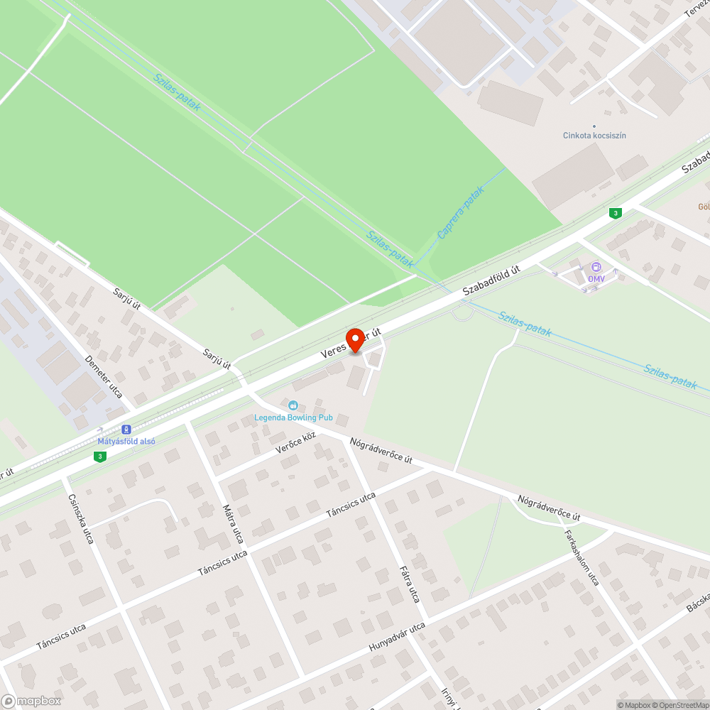 Balesetveszélyes csapadékvíz elvezető vályú a kerékpárúton bejelentés helye