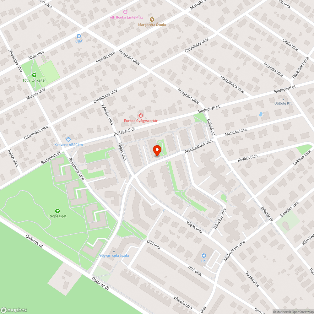 Kiszáradt fa bejelentés helye