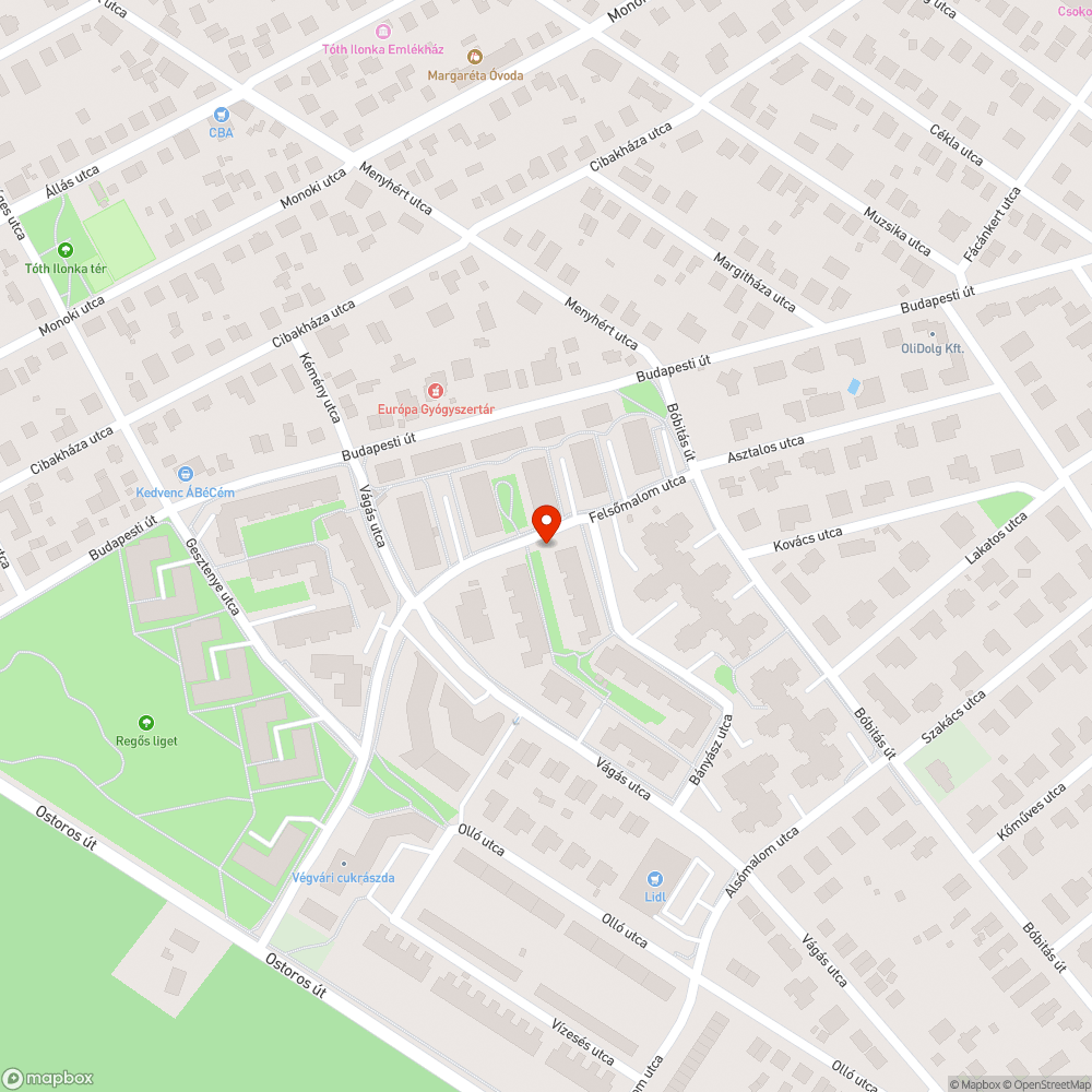 Megszakadt támfal bejelentés helye