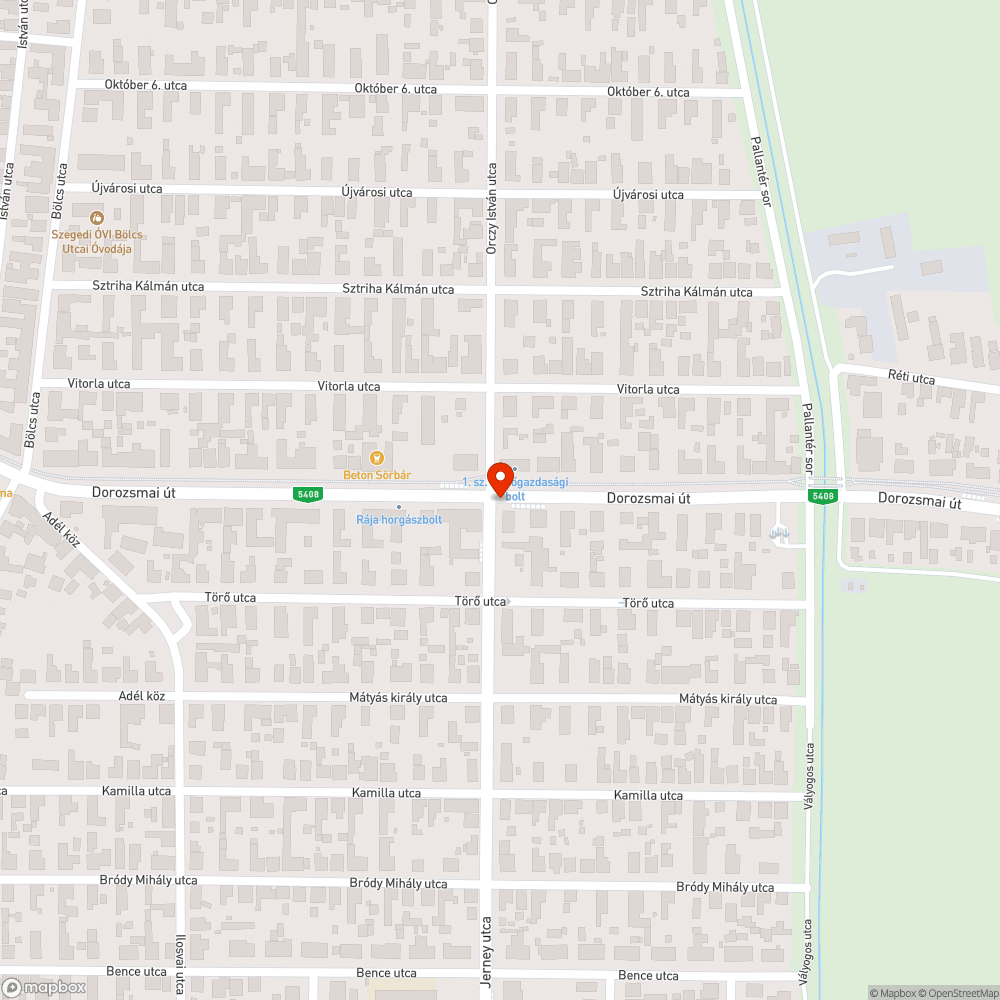 Hibás járda bejelentés helye