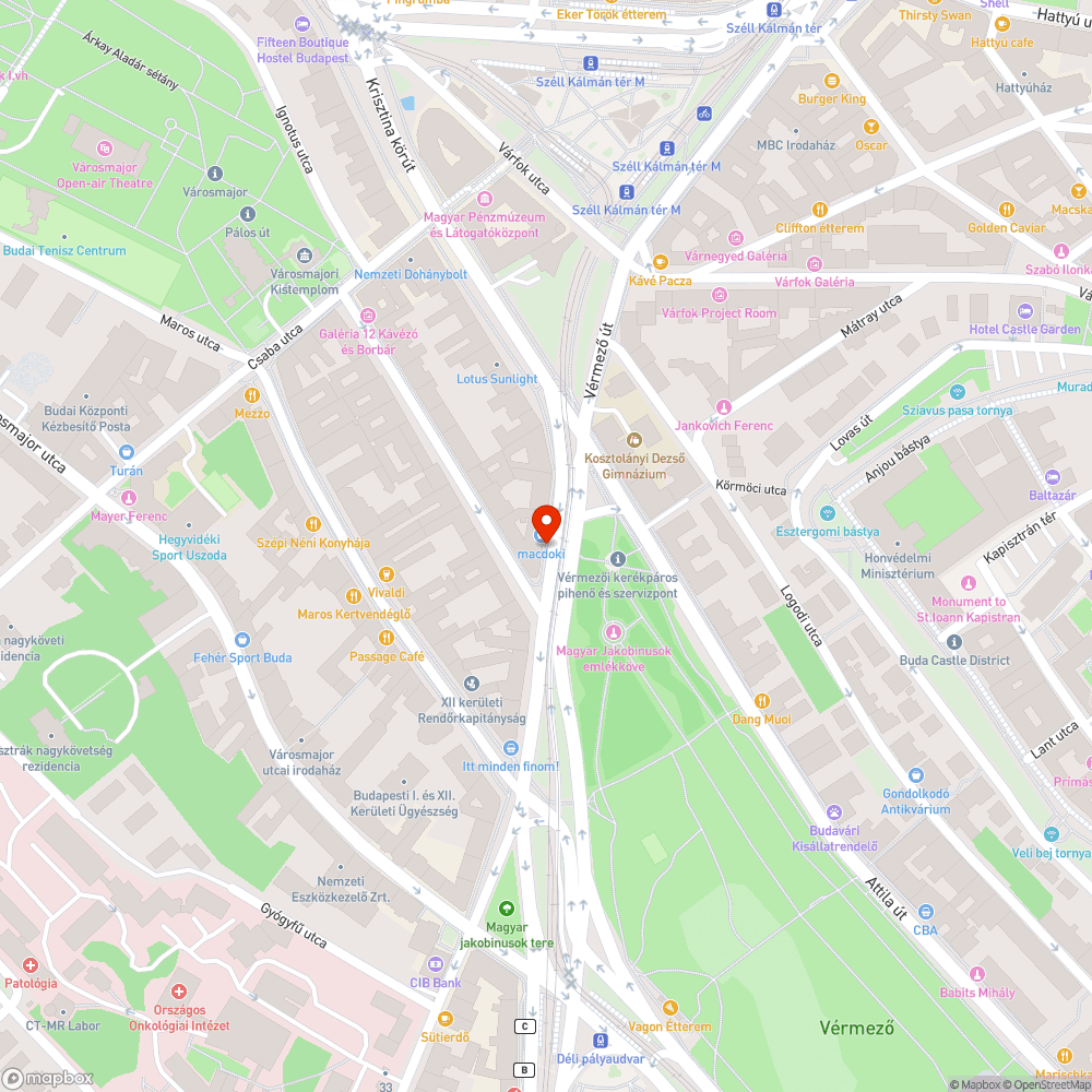 Nyitott tűzcsap bejelentés helye