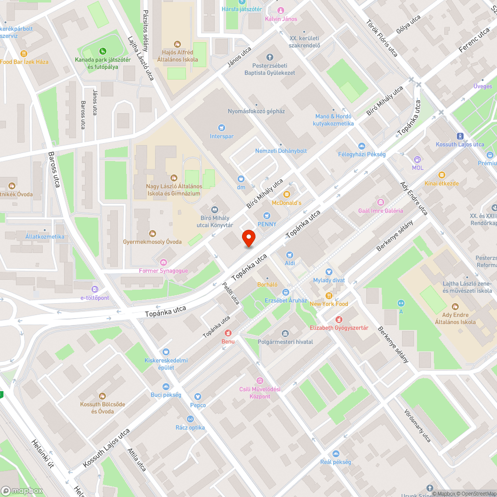 Széteső pavilon bejelentés helye