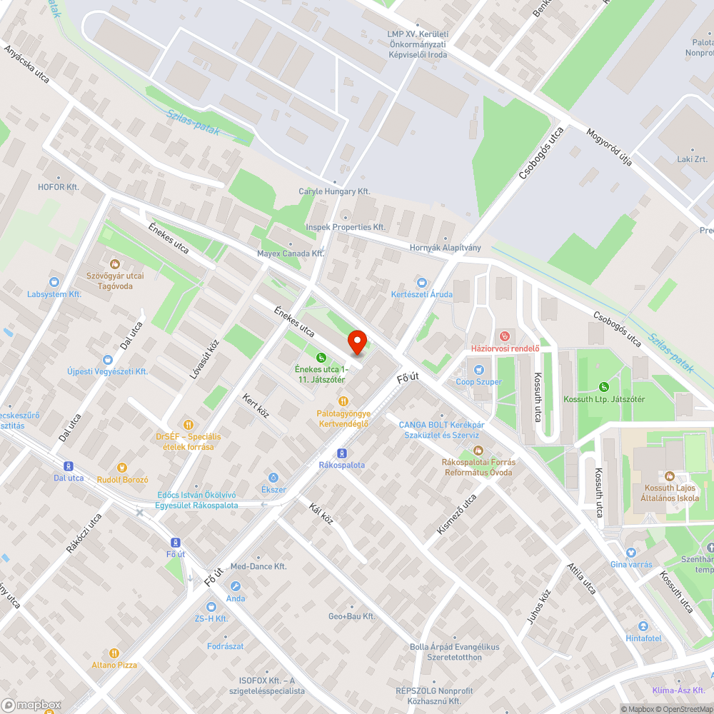 Macskaürülékkel szennyezett játszótér bejelentés helye