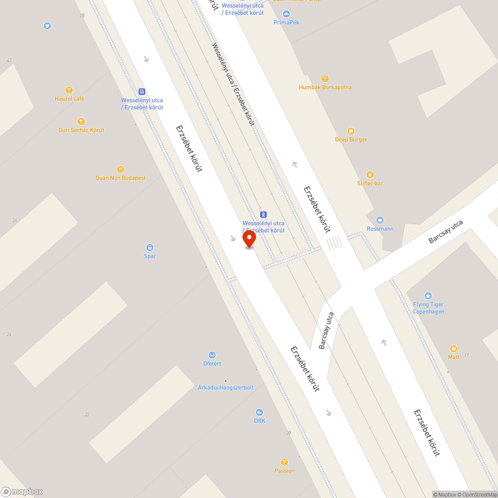 Beszakadt járda bejelentés helye