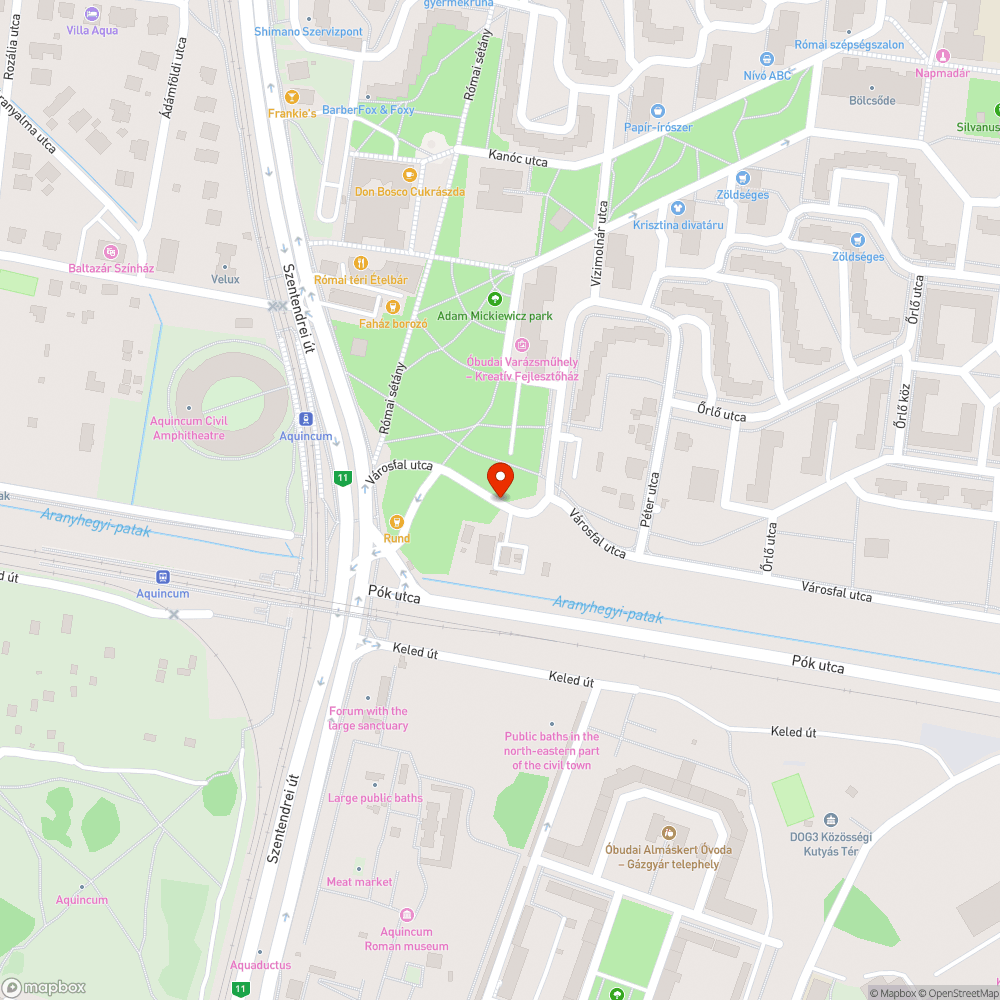 Sötét rész a Városfal utcában bejelentés helye